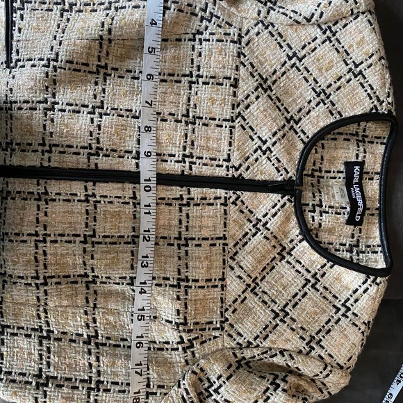 NWOT Karl Lagerfeld Paris Skirt Suit Tweed Chanel Black Blazer Sz 6 Skirt Size 4 - Picture 12 of 16